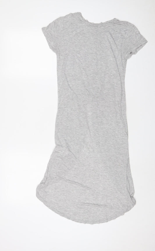 Womens UK Size S Zara Grey Tunic T-Shirt
