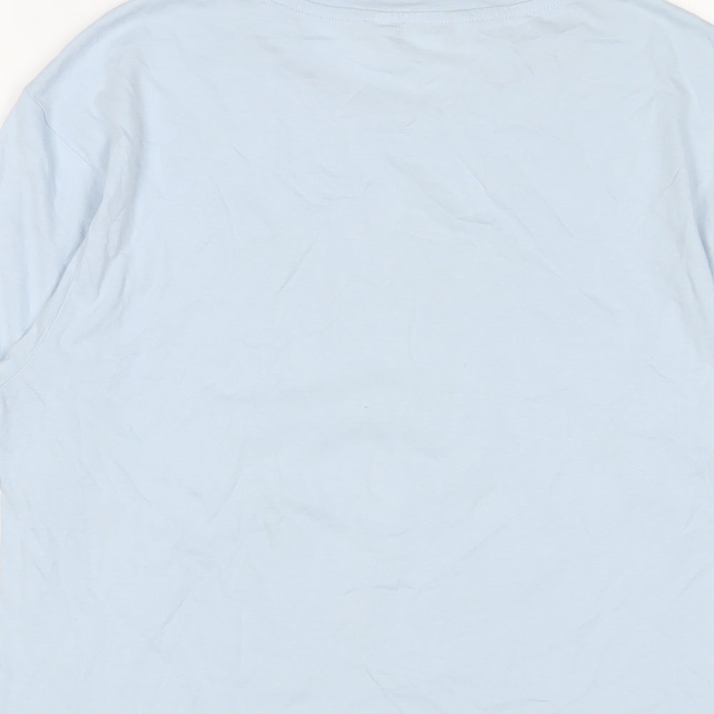 Womens UK Size 2XS Monki Blue Basic T-Shirt