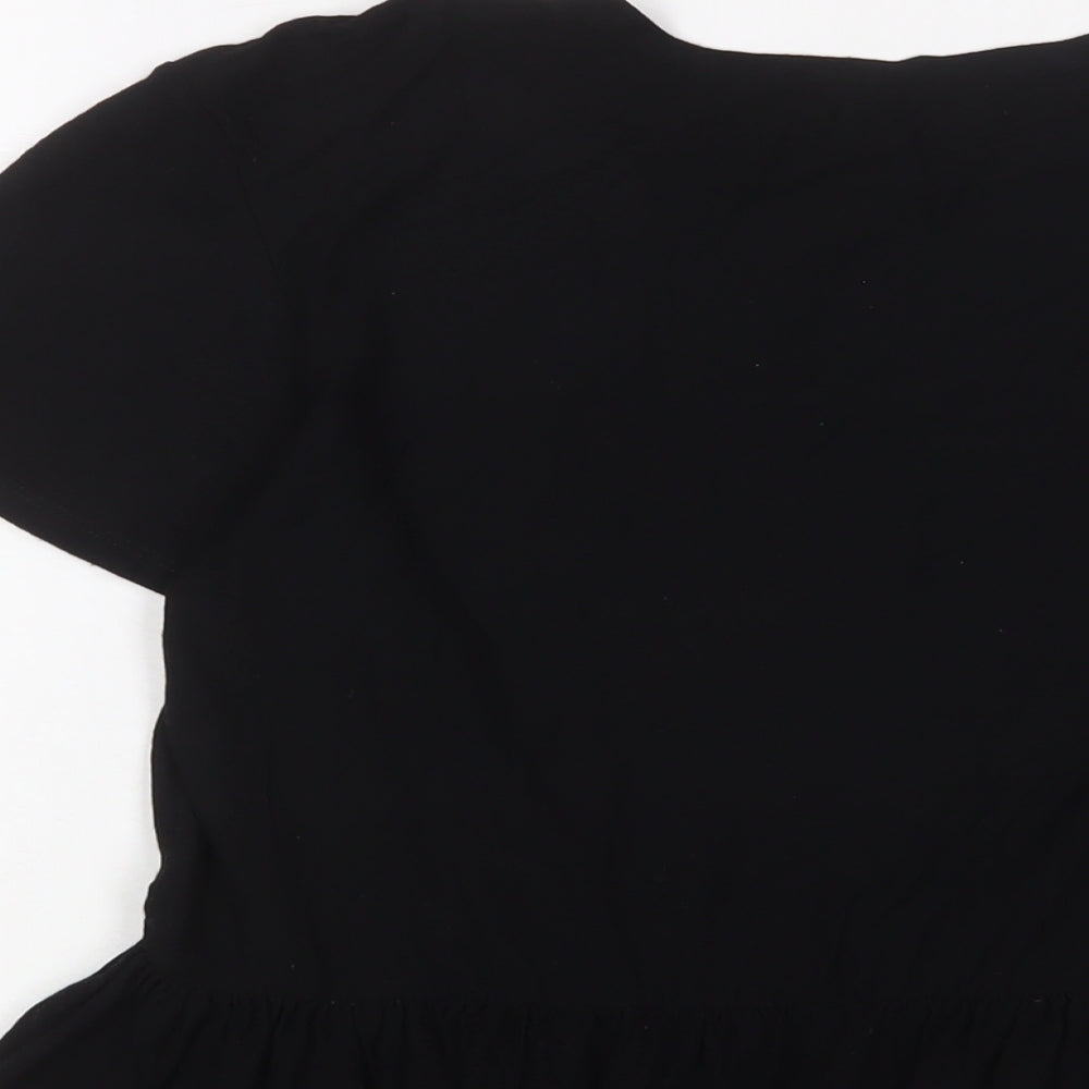Womens UK Size 10 New Look Black Basic T-Shirt