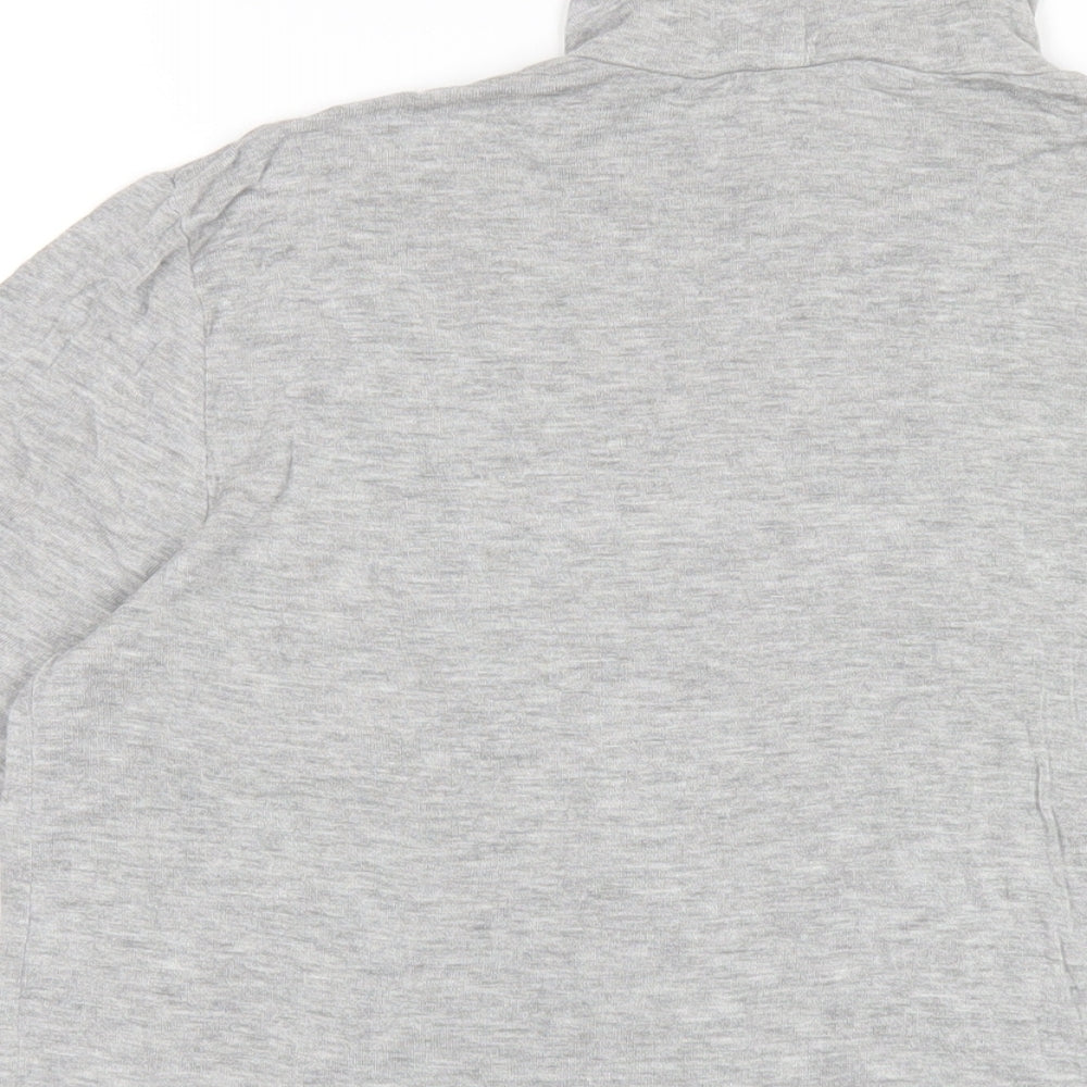 Womens UK Size M Mango Grey Basic T-Shirt