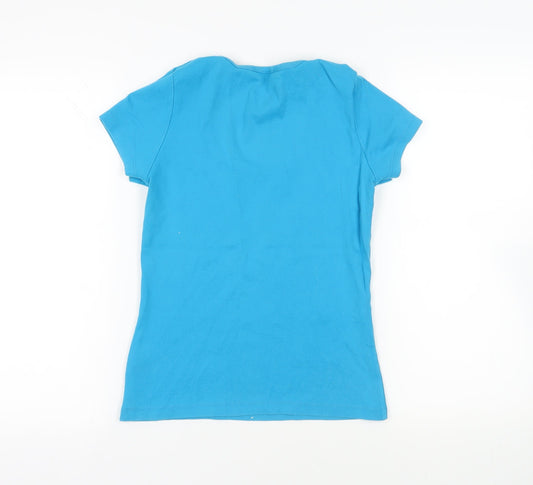 Womens UK Size 10 Dorothy Perkins Blue Basic T-Shirt
