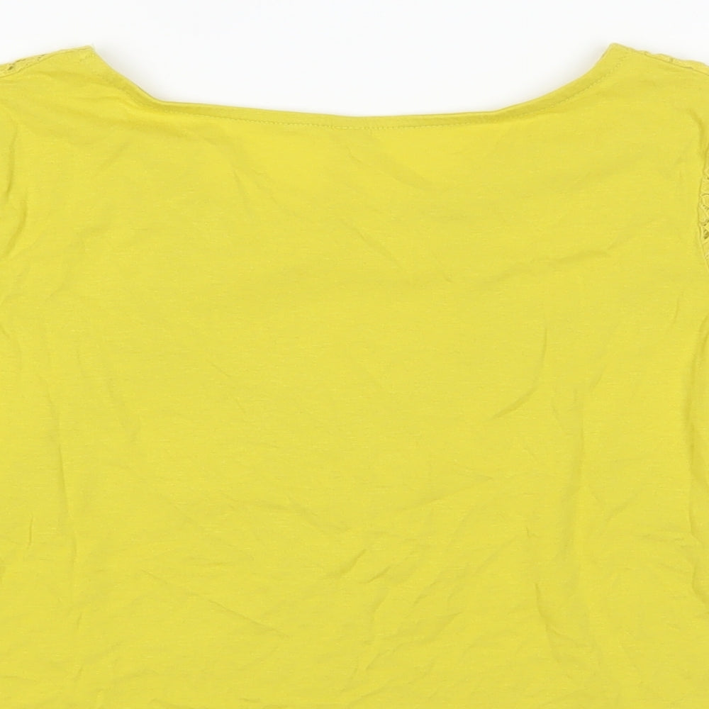 Womens UK Size S Sfera Yellow Basic Blouse