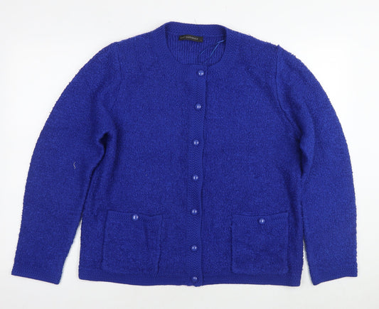 Womens UK Size L Just Elegance Blue Cardigan Jumper