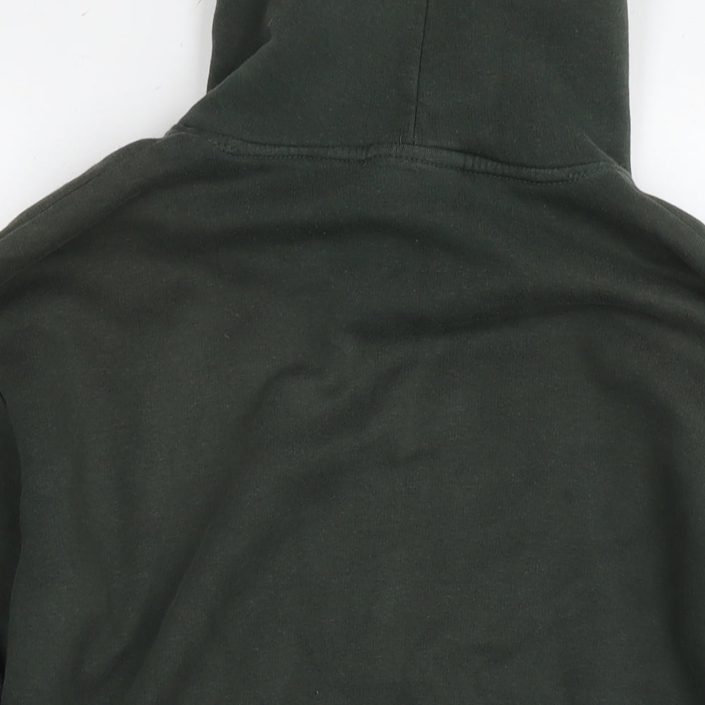 Mens UK Size XS Criminal Damage Green Pullover Hoodie