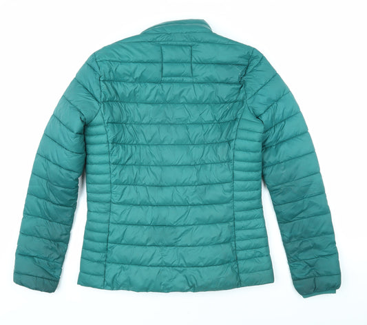 Crew Clothing Womens Green Jacket Coat Size 8 Zip