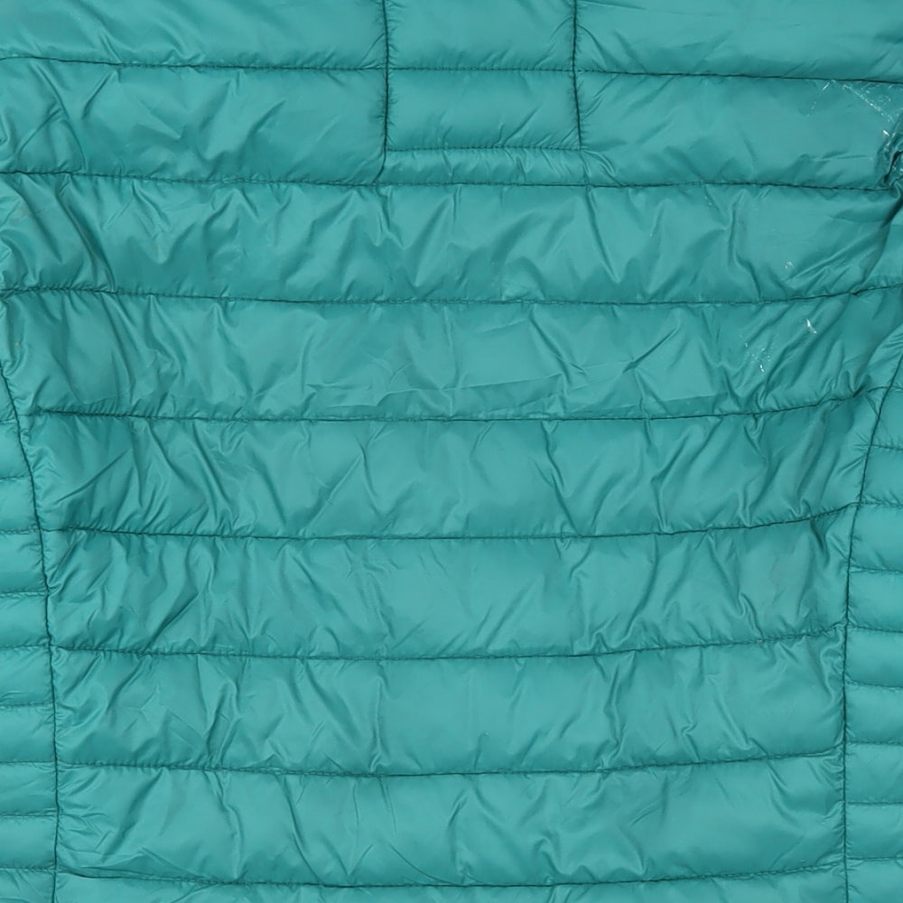 Brand and care label for Crew Clothing Green Jacket Coat, size 8, Zip