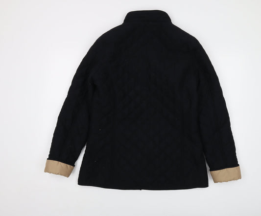 Classic Womens Black Jacket Size 10 Snap