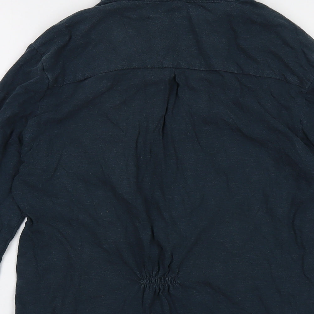 Womens UK Size 10 Mistral Blue Basic Blouse
