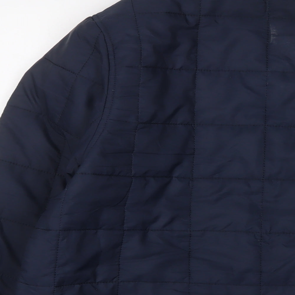 Mens UK Size L French Connection Blue Quilted Coat