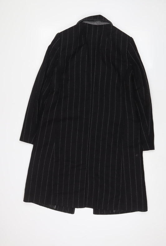 Womens UK Size XS Marks and Spencer Black Overcoat