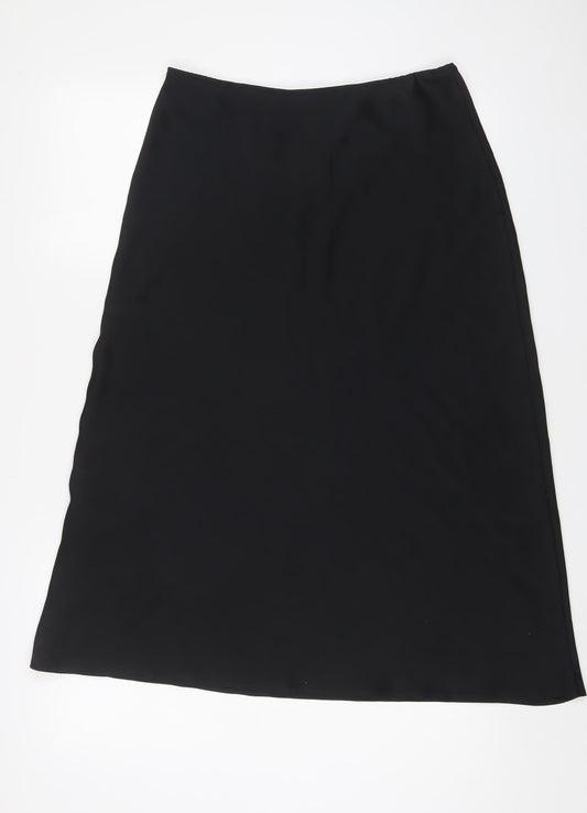 ASOS Womens Black Polyester A-Line Skirt Size 12