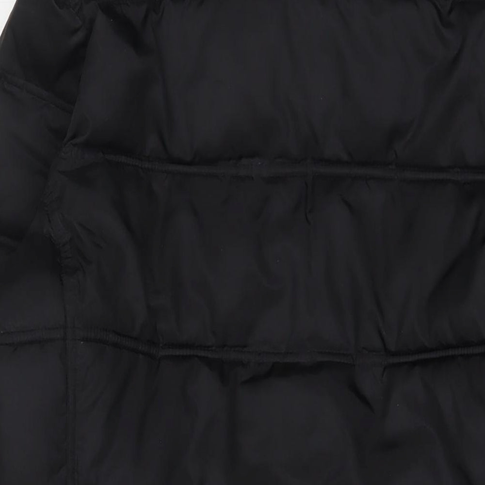 Landsend Womens Black Quilted Coat Size L Zip - Pockets