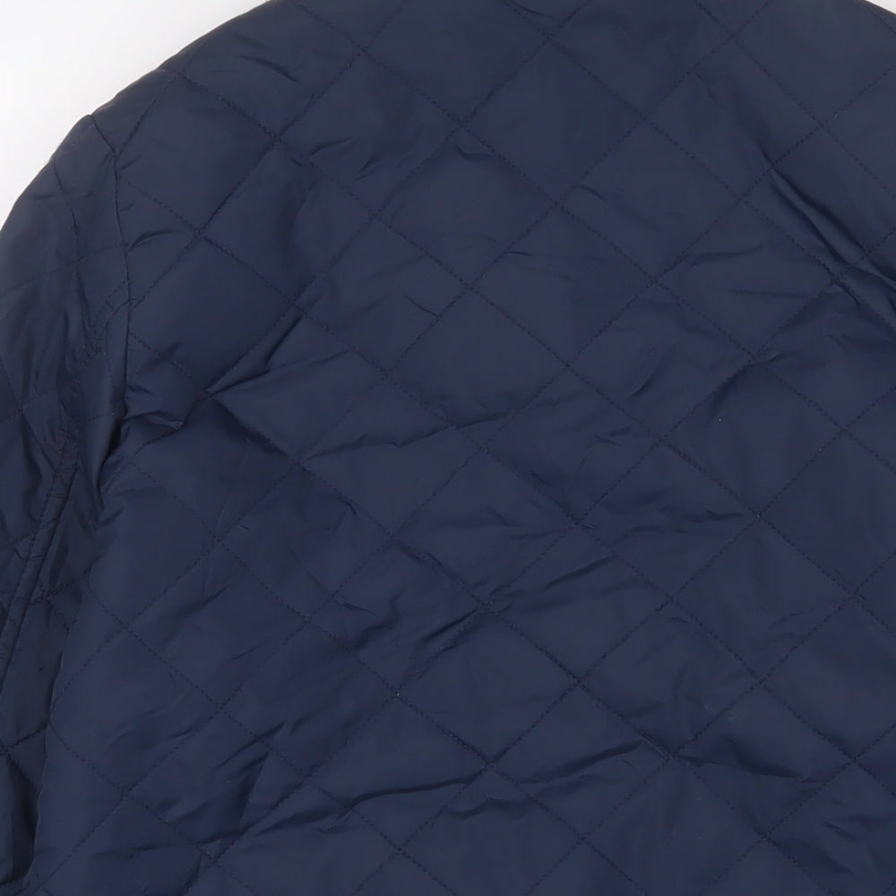 Womens UK Size 10 Jack Wills Blue Quilted Coat