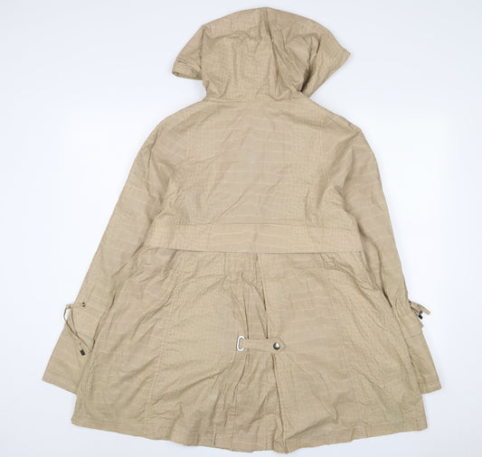 LOFT Womens Brown Geometric Jacket Size 6 Zip