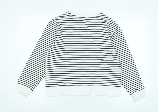 Womens UK Size XS Marks and Spencer White Pullover Sweatshirt