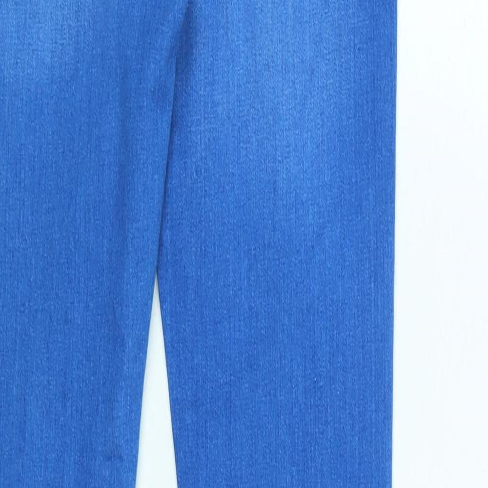 Very Womens Blue Cotton Blend Tapered Jeans Size 34 in L32 in Regular Zip
