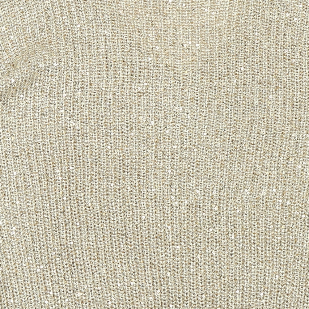 Womens UK Size M Wallis Gold Pullover Jumper