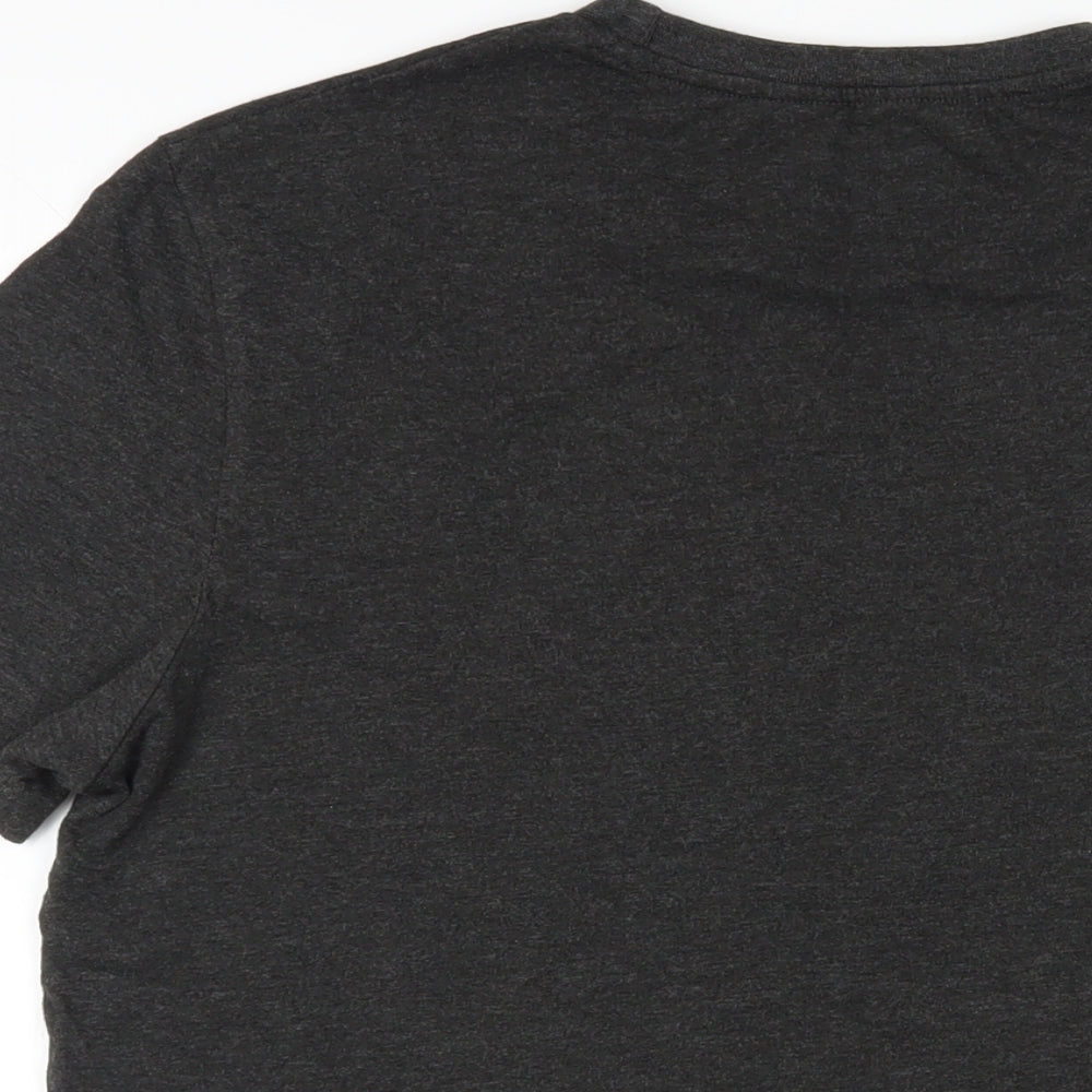 Star Wars Mens Grey Cotton T-Shirt Size S Crew Neck - Logo