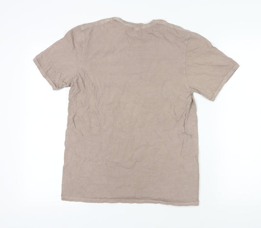 Womens UK Size 8 ASOS Beige Basic T-Shirt