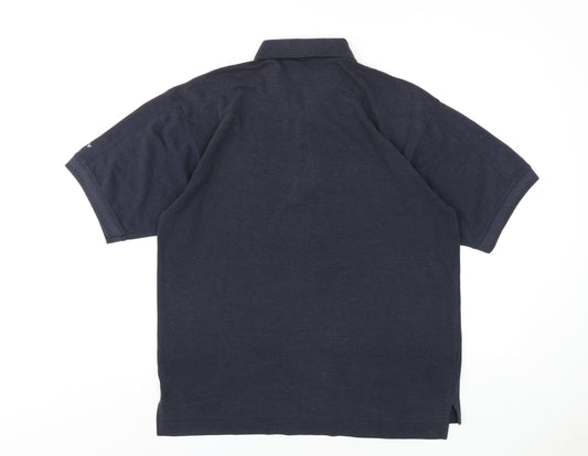 Donnay Mens Blue Polyester Polo Size XL Collared Button