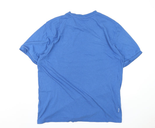 Slazenger Mens Blue Polyester T-Shirt Size L Round Neck