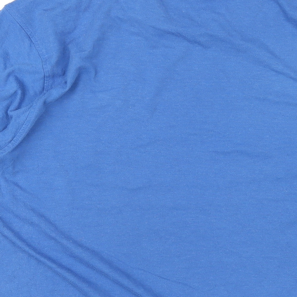 Slazenger Mens Blue Polyester T-Shirt Size L Round Neck