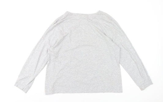 Womens UK Size 14 Disney Grey Basic T-Shirt