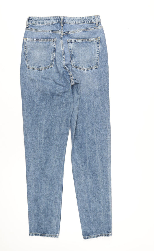 Topshop Womens Blue Cotton Mom Jeans Size 28 in L36 in Regular Zip