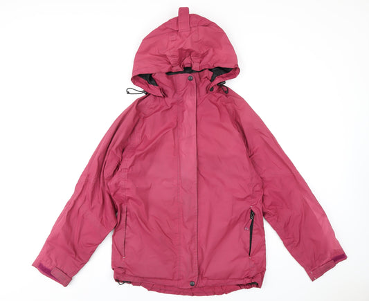 Outdoor Womens Pink Rain Coat Coat Size 12 Zip