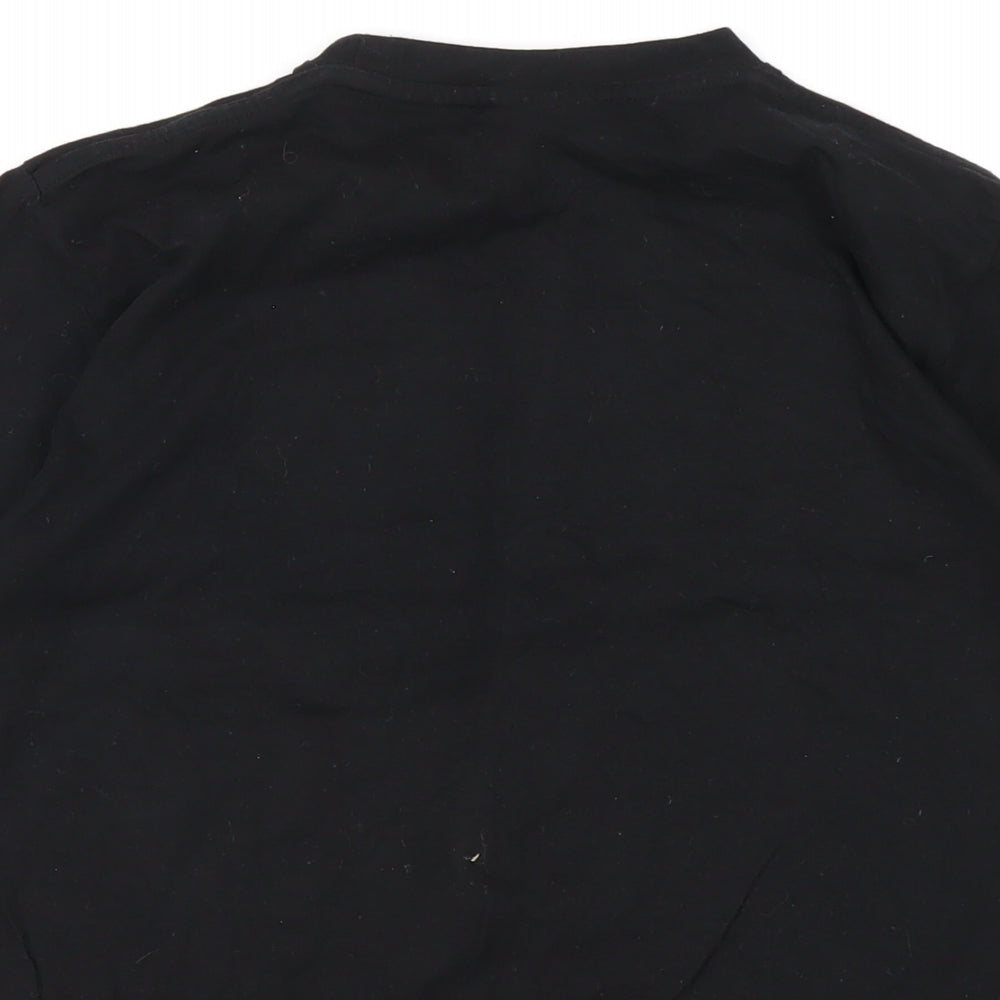 Slazenger Boys Black Cotton Basic T-Shirt Size 10 Years Round Neck Pullover - Rugby Club Valpolicella