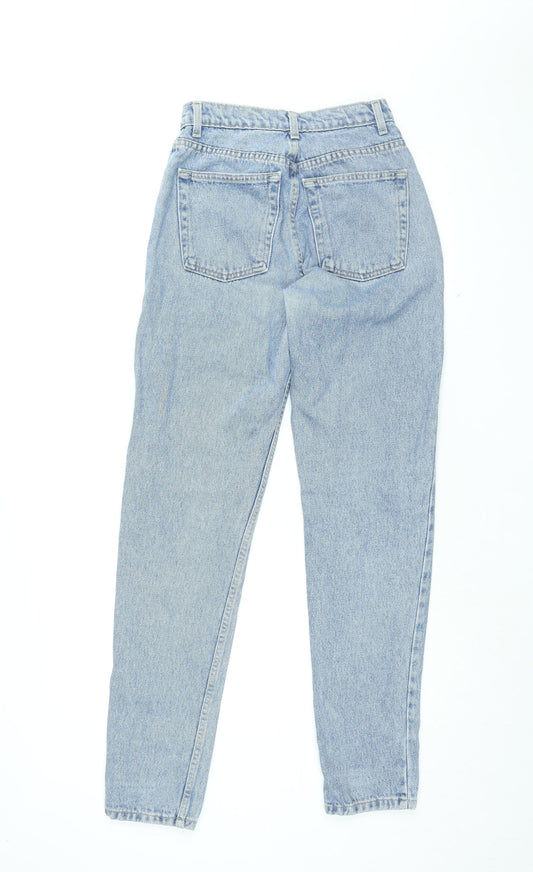 American Apparel Womens Blue Cotton Mom Jeans Size 26 in L32.5 in Regular Zip
