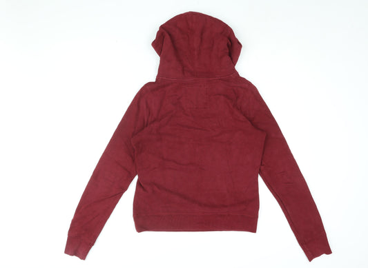 Hollister Womens Red Cotton Pullover Hoodie Size M Pullover - Hollister California