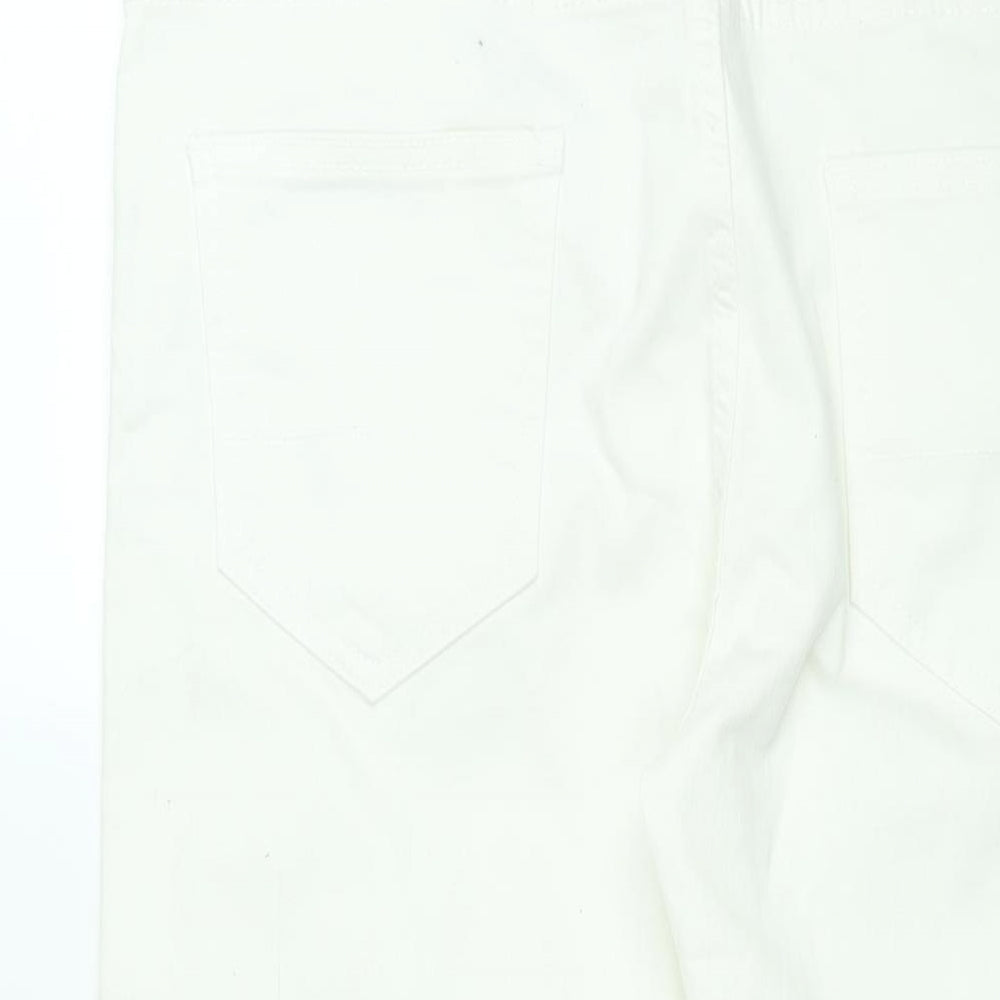 Denim Co Womens White Cotton Skinny Jeans Size 36 in L30 in Regular Zip