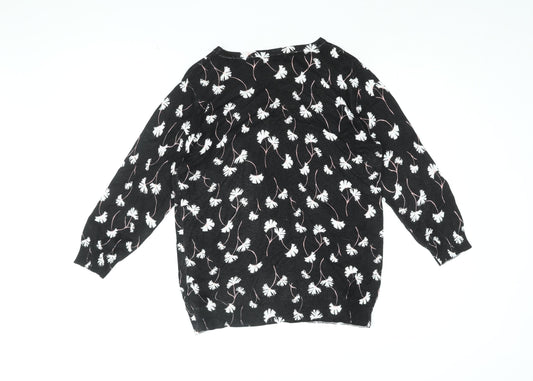 Womens UK Size 14 Debenhams Black Pullover Jumper