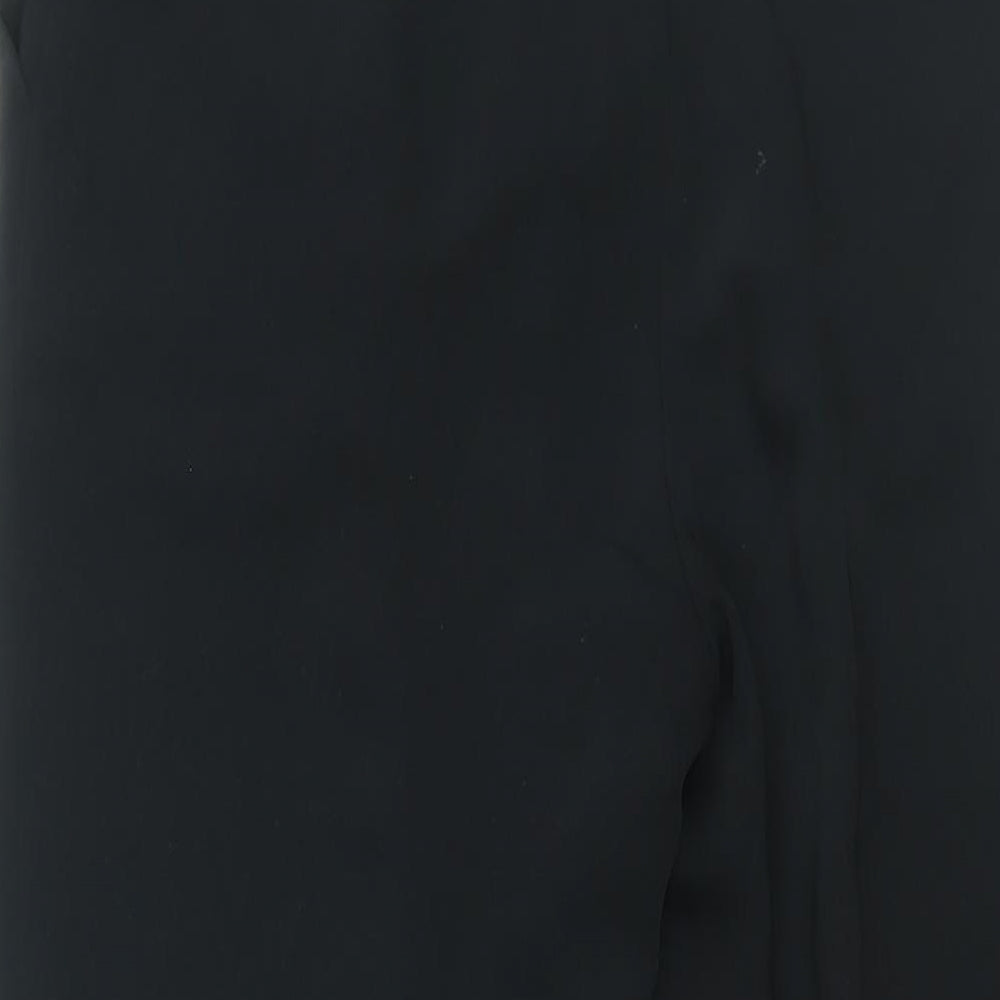 Fahri Womens Black Polyester Trousers Size 10 L26.5 in Regular Zip