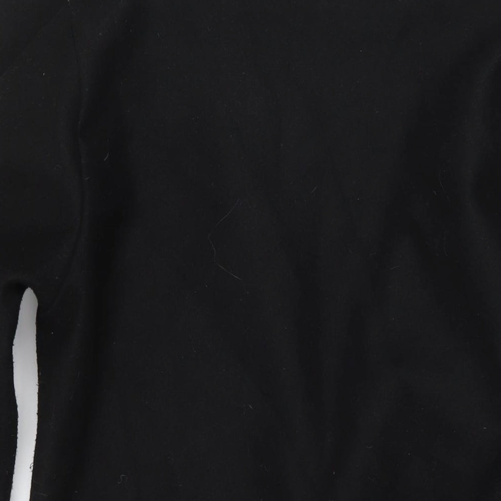 Womens UK Size 8 Quiz Black Overcoat