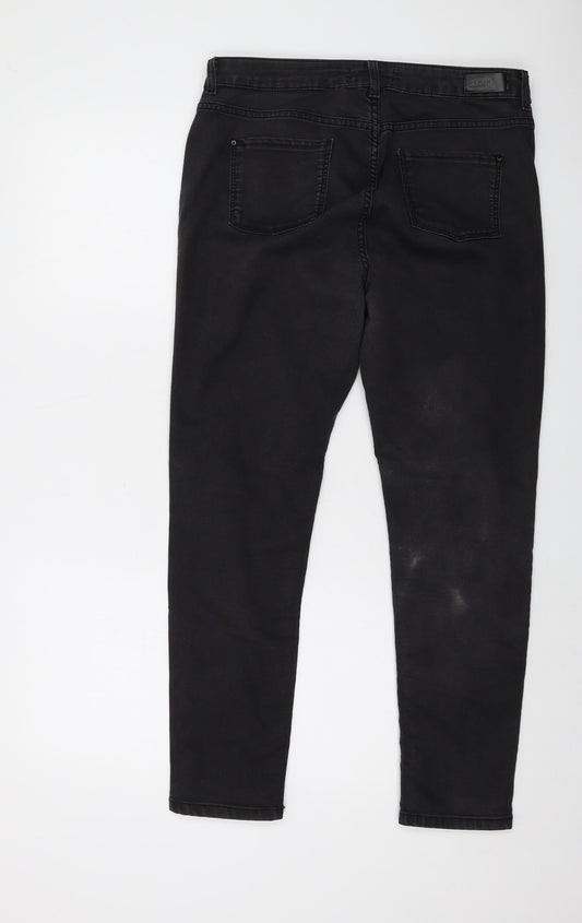 Monsoon Womens Grey Cotton Skinny Jeans Size 16 L27 in Regular Button