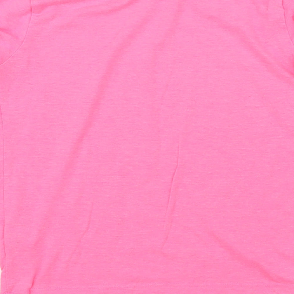 OMG Girls Pink Polycotton Basic T-Shirt Size 7-8 Years Round Neck Pullover - Slay the runway! LOL