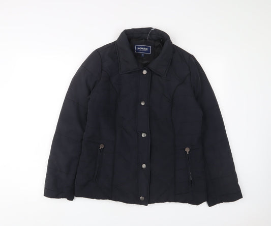 Womens UK Size 12 Maine Blue Quilted Coat
