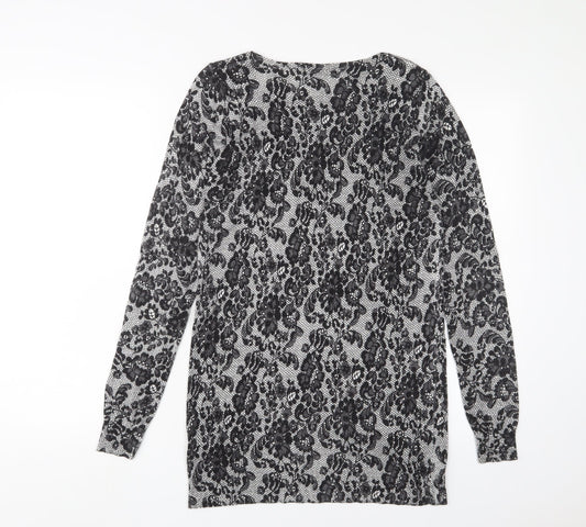 Womens UK Size 10 Marks and Spencer Black Tunic Jumper