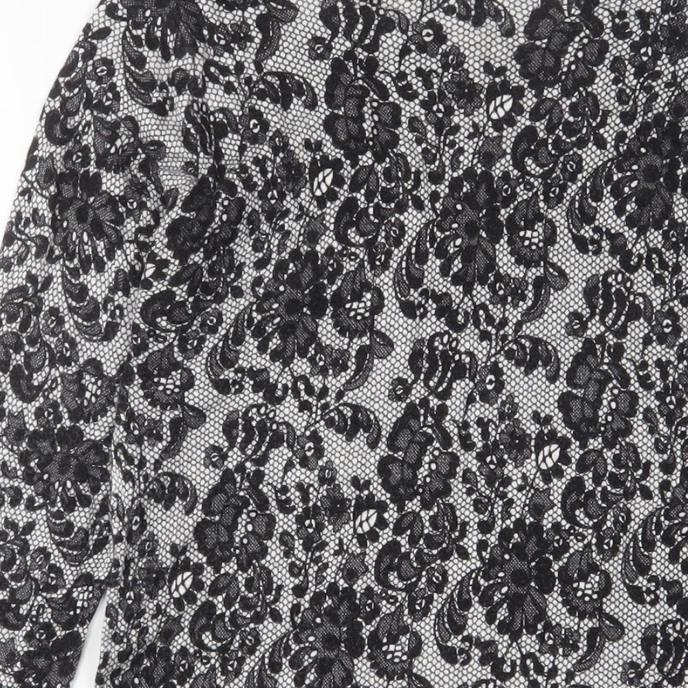 Womens UK Size 10 Marks and Spencer Black Tunic Jumper