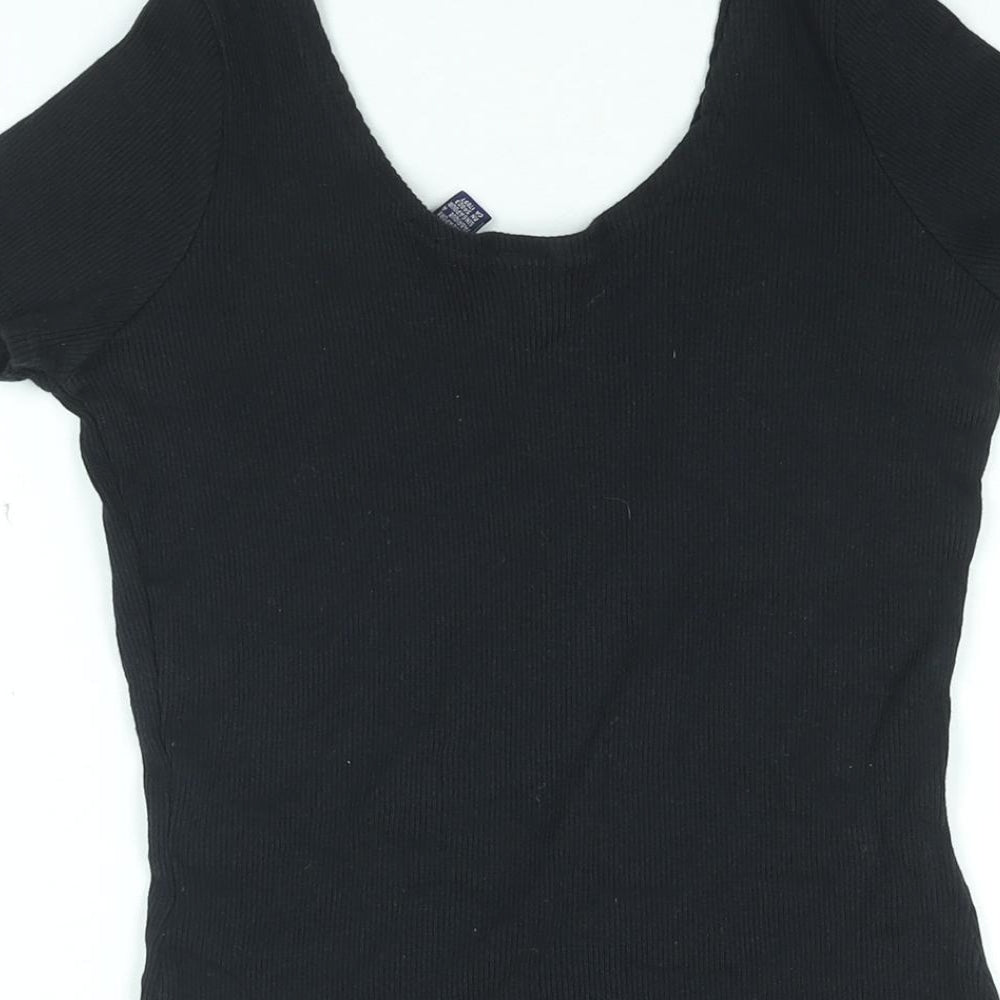 Womens UK Size S Gap Black Basic T-Shirt