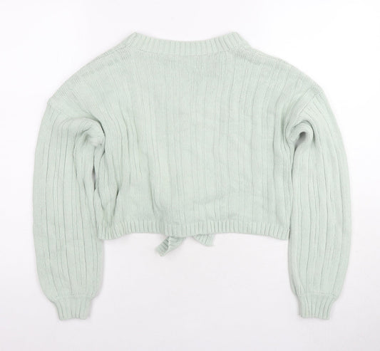 Womens UK Size XS Hollister Green Cardigan Jumper