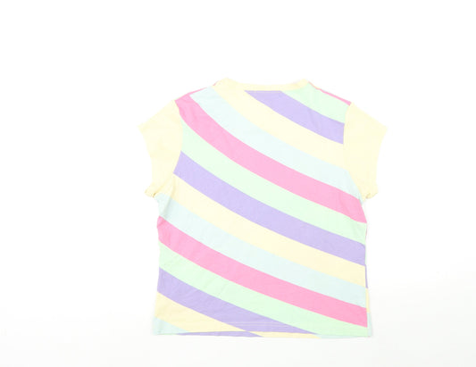 Womens UK Size 14 Butterfly Multicoloured Basic T-Shirt