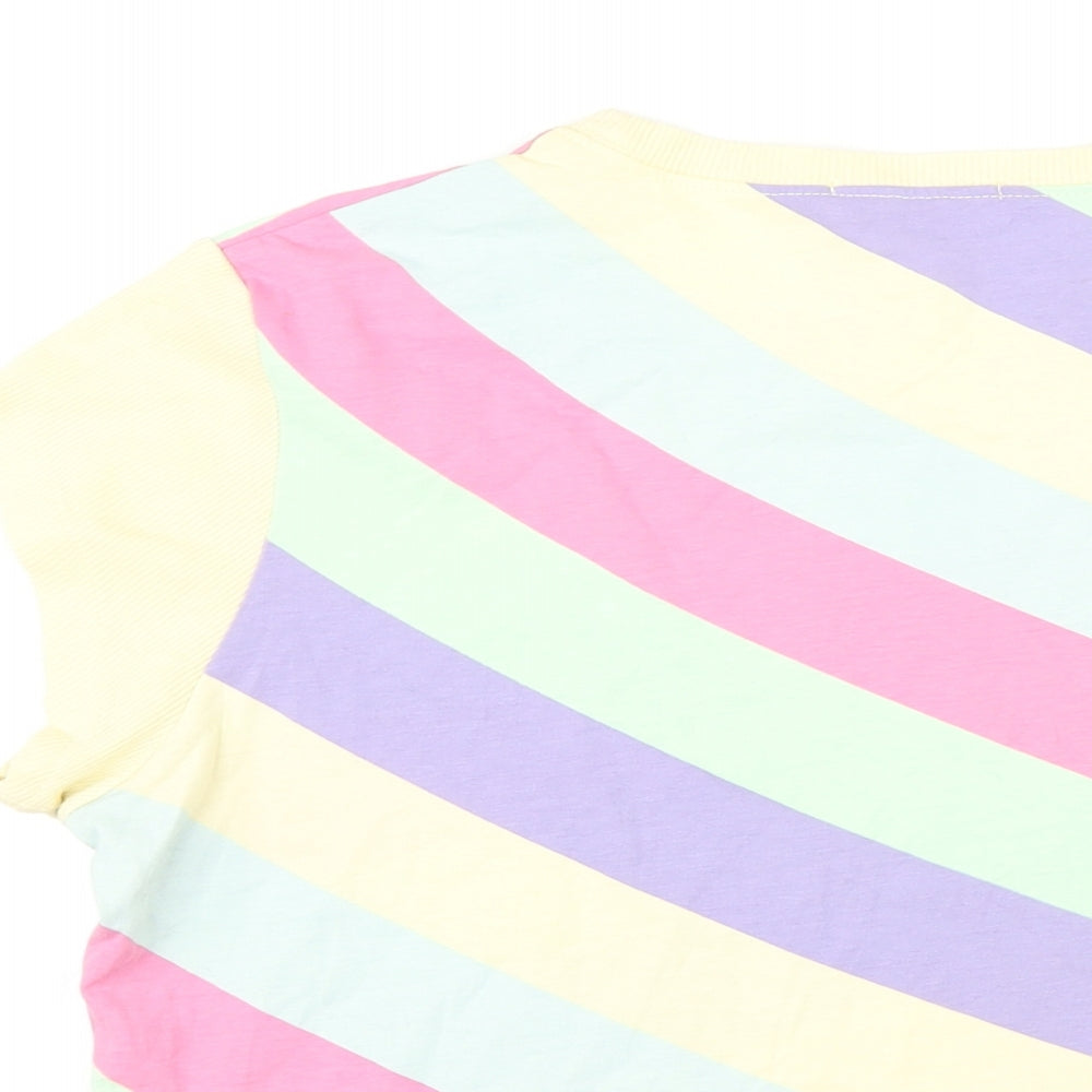 Womens UK Size 14 Butterfly Multicoloured Basic T-Shirt