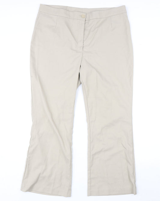 Womens UK Size 18 Monki Regular Fit Beige Trousers