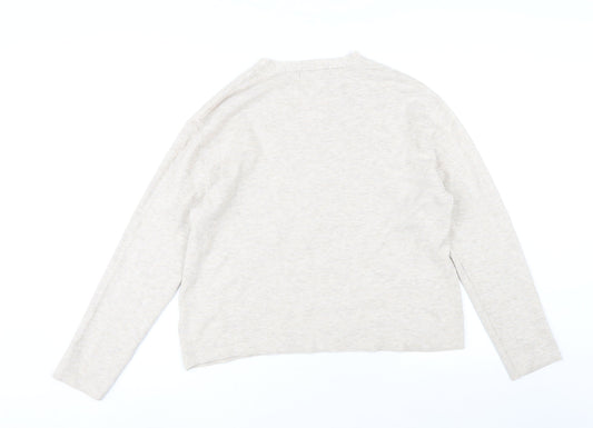 Womens UK Size M Marks and Spencer Beige Pullover Jumper