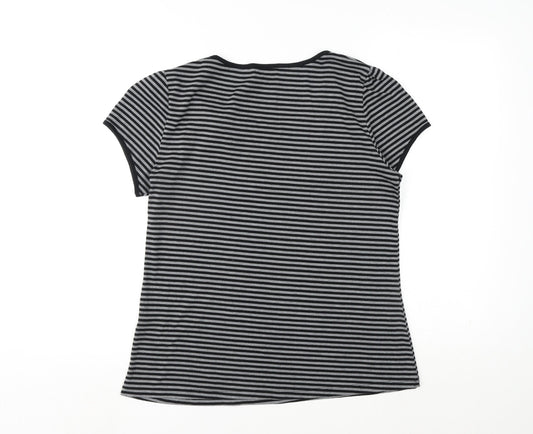 Womens UK Size 14 Preview Grey Basic T-Shirt