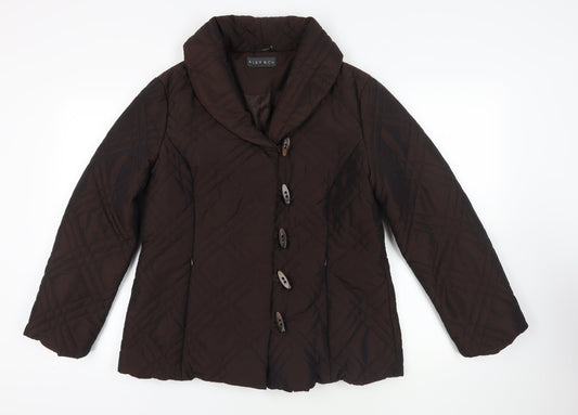 Womens UK Size 14 Alex & Co. Brown Quilted Coat