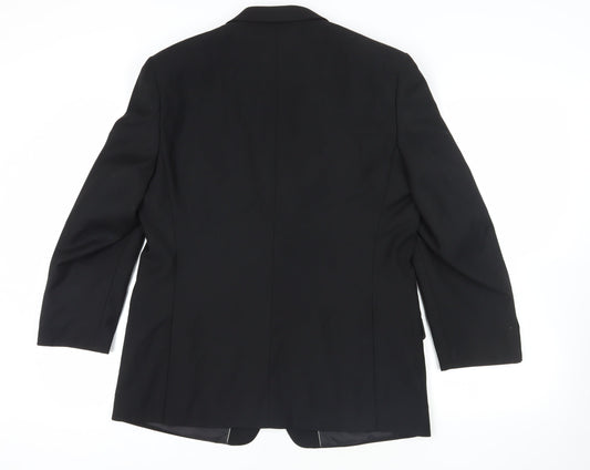 Mens UK Size 42 Charlton Gray Regular Black Suit Jacket